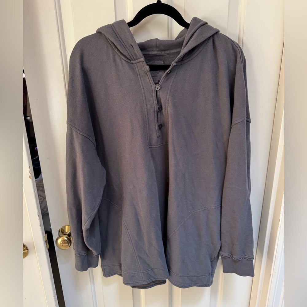 Aerie Hoodie With Buttons and Side Pockets